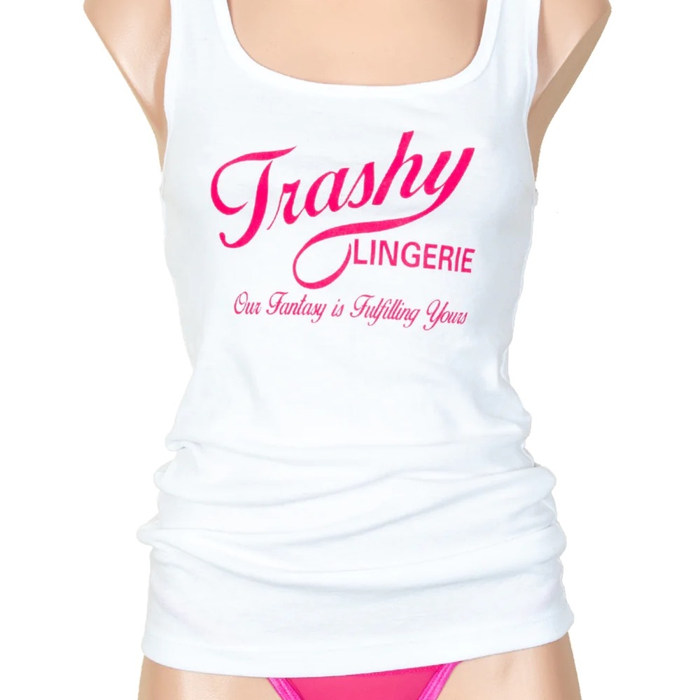 trashy lingerie logo tank top